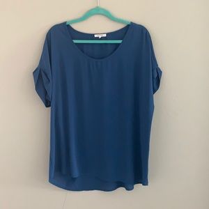 Pleione Blue Blouse sz XL